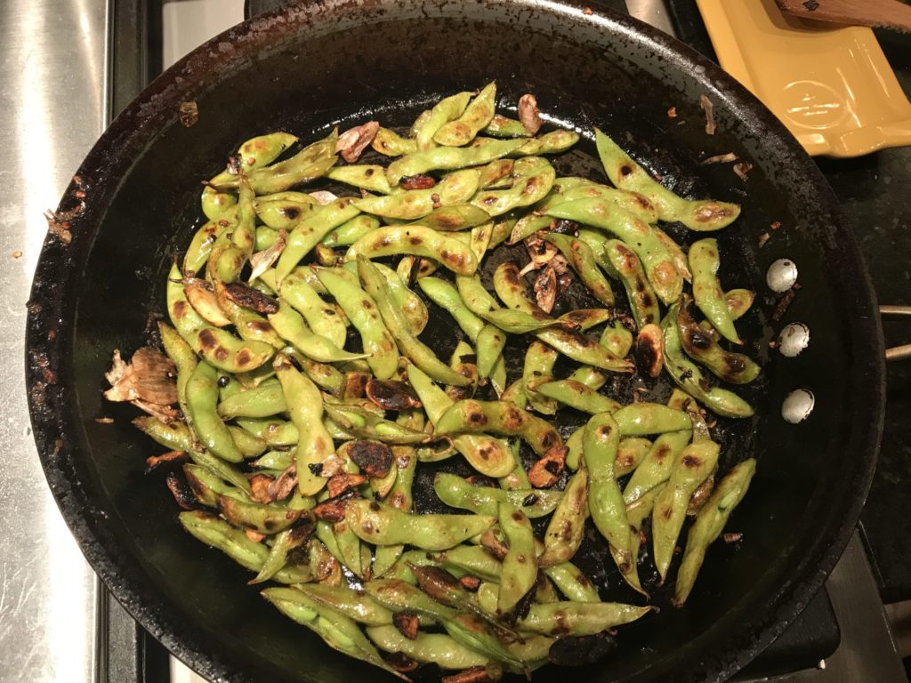 World's Best Seared Edamame with Chile Pepper