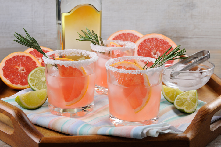 Alcohol Free Paloma with Blood orange juice. 